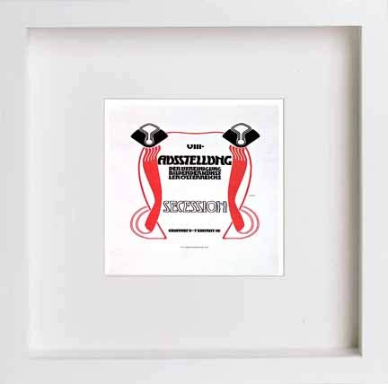 lumartos Vintage Poster Eighth Secession Exhibition – White Frame Wall Art – Framed Wall Art Print by Lumartos Premium Home Décor