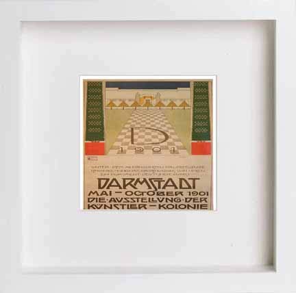 lumartos Vintage Poster Ein Dokument Deutscher Kunst Darmstadt Exhibition Po – Framed Wall Art Print by Lumartos Premium Home Décor