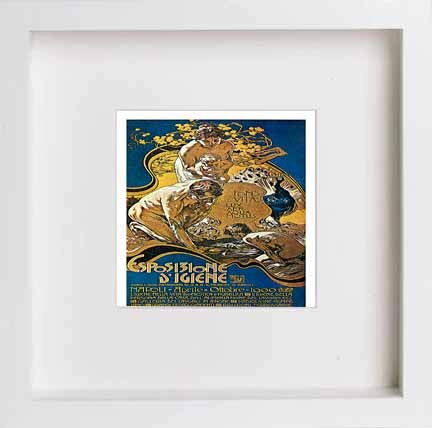 lumartos Vintage Poster Esposisione Digiene Square – White Frame Wall Art – Framed Wall Art Print by Lumartos Premium Home Décor