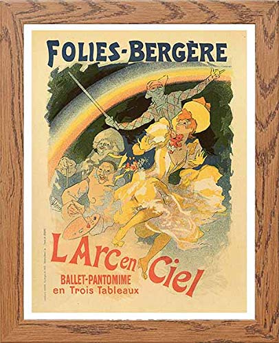 lumartos Vintage Poster Folies Bergre Larc En Ciel – Framed Wall Art Print by Lumartos Premium Home Décor