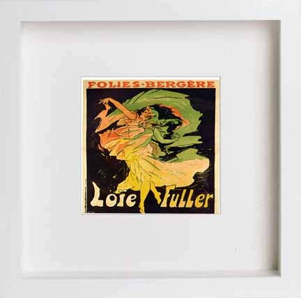 lumartos Vintage Poster Folies Bergre Loie Fuller B – White Frame Wall Art – Framed Wall Art Print by Lumartos Premium Home Décor
