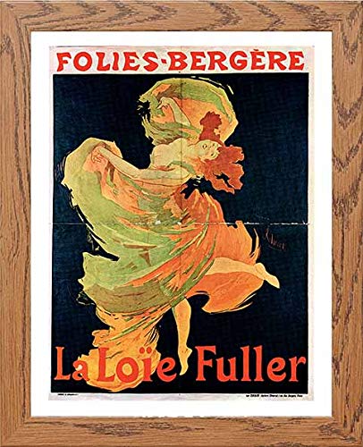 lumartos Vintage Poster Folies Bergre Loie Fullera – Framed Wall Art Print by Lumartos Premium Home Décor