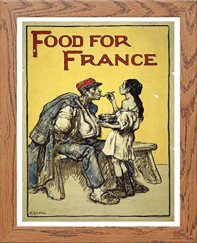 lumartos Vintage Poster Food For France – Framed Wall Art Print by Lumartos Premium Home Décor
