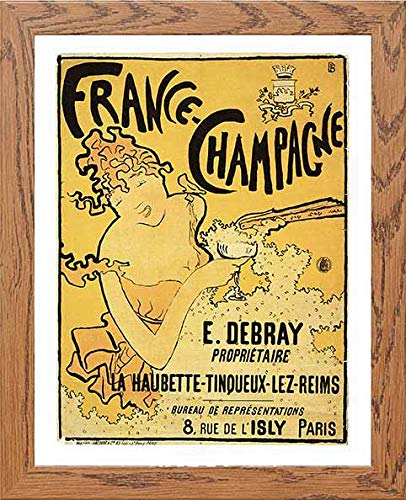 lumartos Vintage Poster France Champagne – Framed Wall Art Print by Lumartos Premium Home Décor