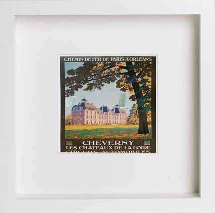 lumartos Vintage Poster France Cheverny (chemin De Fer De Paris A Orleans) L – Framed Wall Art Print by Lumartos Premium Home Décor