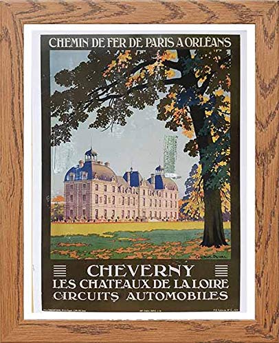 lumartos Vintage Poster France Cheverny – Framed Wall Art Print by Lumartos Premium Home Décor