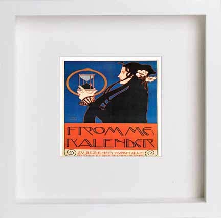 lumartos Vintage Poster Frommes Calendar Posterb – White Frame Wall Art – Framed Wall Art Print by Lumartos Premium Home Décor