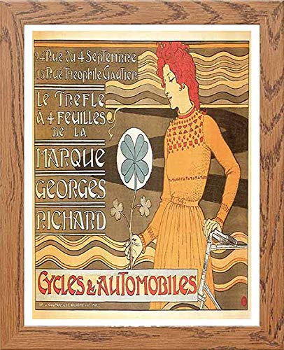 lumartos Vintage Poster Georges Richard Cycles Automobiles – Wood Frame Wall – Framed Wall Art Print by Lumartos Premium Home Décor