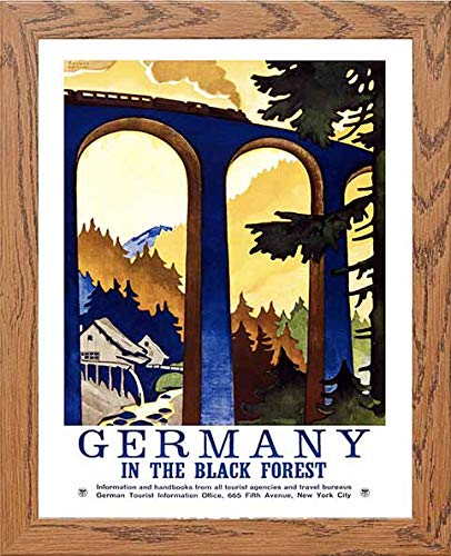 lumartos Vintage Poster Germany Black Forest – Framed Wall Art Print by Lumartos Premium Home Décor