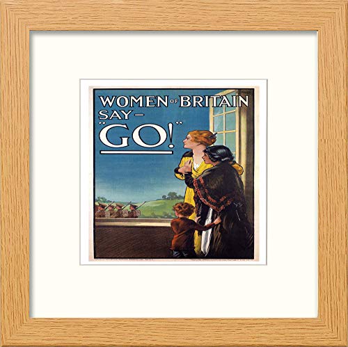 lumartos Vintage Poster Go – Light Oak Frame Wall Art – Framed Wall Art Print by Lumartos Premium Home Décor