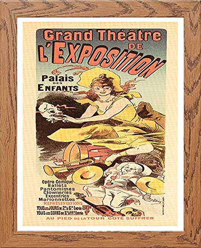 lumartos Vintage Poster Grand Theatre De Lexposition Palais Des Enfants – Wo – Framed Wall Art Print by Lumartos Premium Home Décor