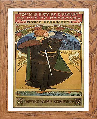 lumartos Vintage Poster Hamlet Sarah Bernhardt – Framed Wall Art Print by Lumartos Premium Home Décor