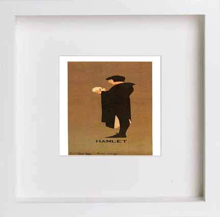 lumartos Vintage Poster Hamlet – White Frame Wall Art – Framed Wall Art Print by Lumartos Premium Home Décor