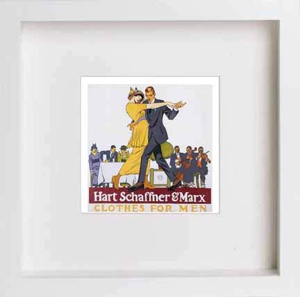 lumartos Vintage Poster Hart Schaffner Marx Clothes For Men Advertising – Wh – Framed Wall Art Print by Lumartos Premium Home Décor