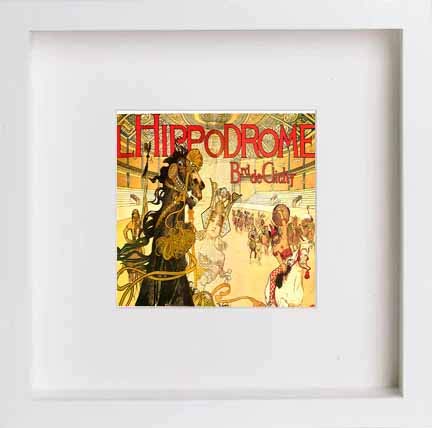 lumartos Vintage Poster Hippodrome Boulevard De Clichy – White Frame Wall Art – Framed Wall Art Print by Lumartos Premium Home Décor