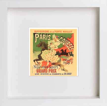 lumartos Vintage Poster Hippodrome De La Porte Maillot Paris Courses – White – Framed Wall Art Print by Lumartos Premium Home Décor