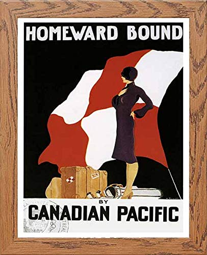 lumartos Vintage Poster Homeward Bound Canadian Pacific – Framed Wall Art Print by Lumartos Premium Home Décor