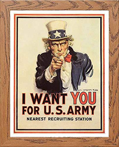 lumartos Vintage Poster I Want You For The Us Army – Framed Wall Art Print by Lumartos Premium Home Décor
