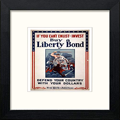 lumartos Vintage Poster If You Can't Enlist – Black Wood Frame Wall Art – Framed Wall Art Print by Lumartos Premium Home Décor