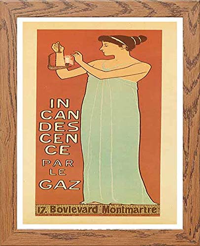 lumartos Vintage Poster Incandescence Par Le Gaz – Framed Wall Art Print by Lumartos Premium Home Décor
