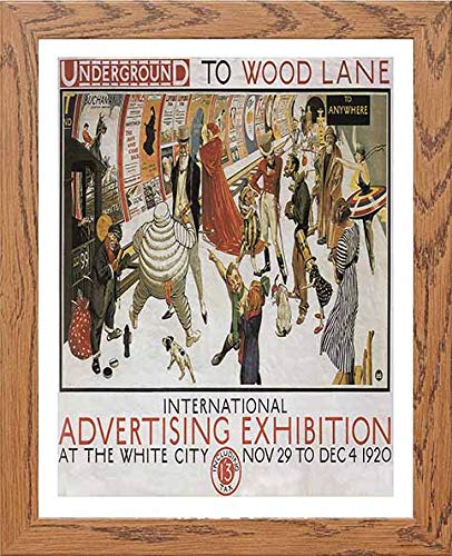 lumartos Vintage Poster International Advertising Exhibition – Wood Frame Wa – Framed Wall Art Print by Lumartos Premium Home Décor