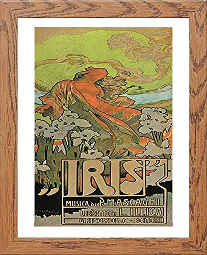 lumartos Vintage Poster Iris – Framed Wall Art Print by Lumartos Premium Home Décor