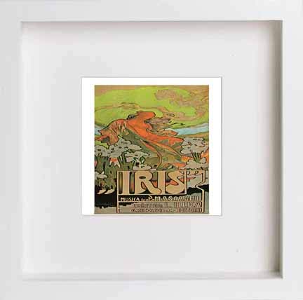 lumartos Vintage Poster Iris – White Frame Wall Art – Framed Wall Art Print by Lumartos Premium Home Décor