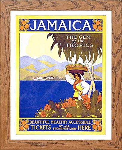lumartos Vintage Poster Jamaica Vintage Travel – Framed Wall Art Print by Lumartos Premium Home Décor