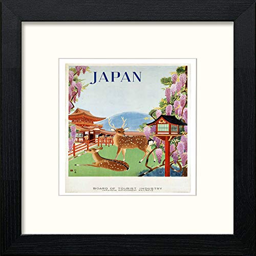 lumartos Vintage Poster Japan – Black Wood Frame Wall Art – Framed Wall Art Print by Lumartos Premium Home Décor