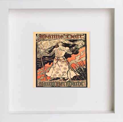 lumartos Vintage Poster Jeanne Darc A – White Frame Wall Art – Framed Wall Art Print by Lumartos Premium Home Décor