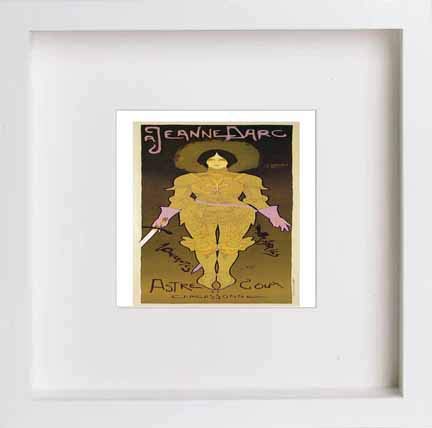 lumartos Vintage Poster Jeanne Darcb – White Frame Wall Art – Framed Wall Art Print by Lumartos Premium Home Décor