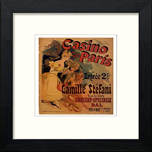 lumartos Vintage Poster Jules Cheret (13) – Black Wood Frame Wall Art – Framed Wall Art Print by Lumartos Premium Home Décor