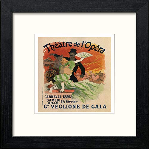 lumartos Vintage Poster Jules Cheret (17) – Black Wood Frame Wall Art – Framed Wall Art Print by Lumartos Premium Home Décor