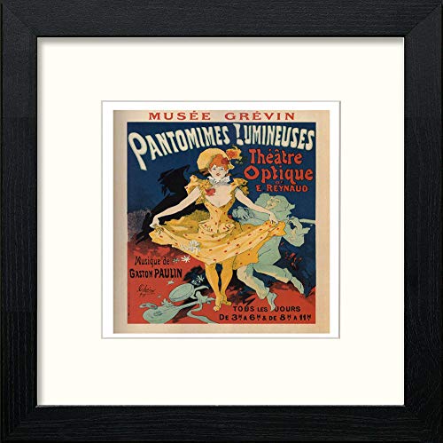 lumartos Vintage Poster Jules Cheret (25) – Black Wood Frame Wall Art – Framed Wall Art Print by Lumartos Premium Home Décor