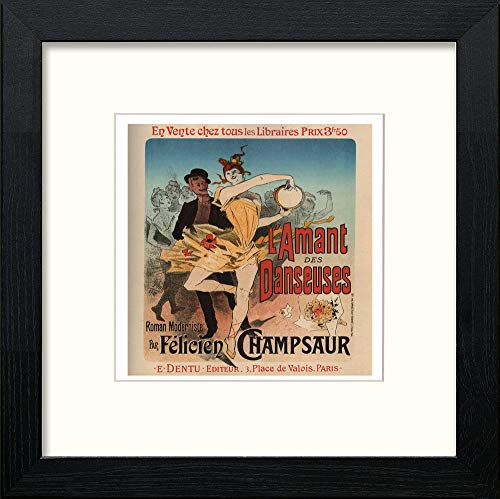 lumartos Vintage Poster Jules Cheret (26) – Black Wood Frame Wall Art – Framed Wall Art Print by Lumartos Premium Home Décor