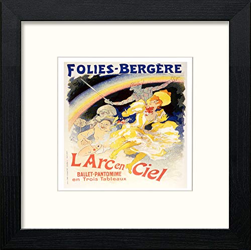 lumartos Vintage Poster Jules Cheret (4) – Black Wood Frame Wall Art – Framed Wall Art Print by Lumartos Premium Home Décor