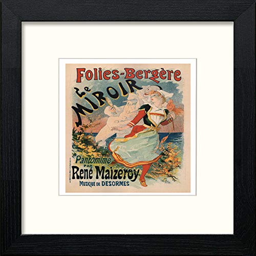 lumartos Vintage Poster Jules Cheret (48) – Black Wood Frame Wall Art – Framed Wall Art Print by Lumartos Premium Home Décor