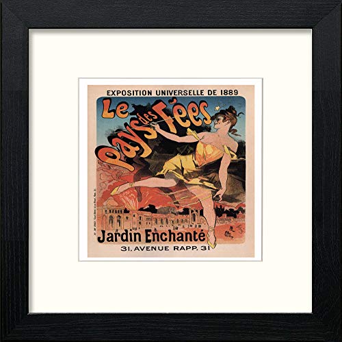 lumartos Vintage Poster Jules Cheret (52) – Black Wood Frame Wall Art – Framed Wall Art Print by Lumartos Premium Home Décor