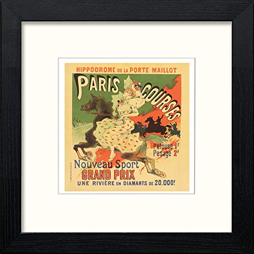 lumartos Vintage Poster Jules Cheret (62) – Black Wood Frame Wall Art – Framed Wall Art Print by Lumartos Premium Home Décor