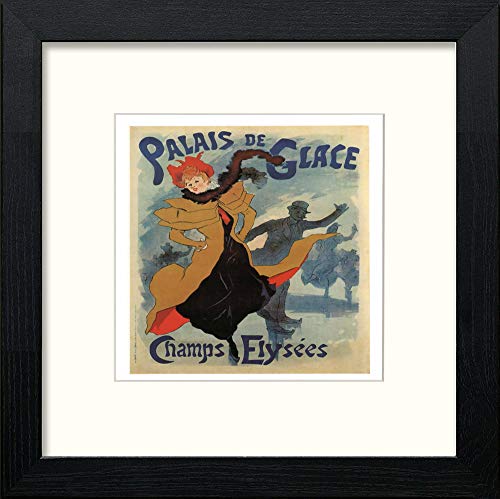 lumartos Vintage Poster Jules Cheret (8) – Black Wood Frame Wall Art – Framed Wall Art Print by Lumartos Premium Home Décor