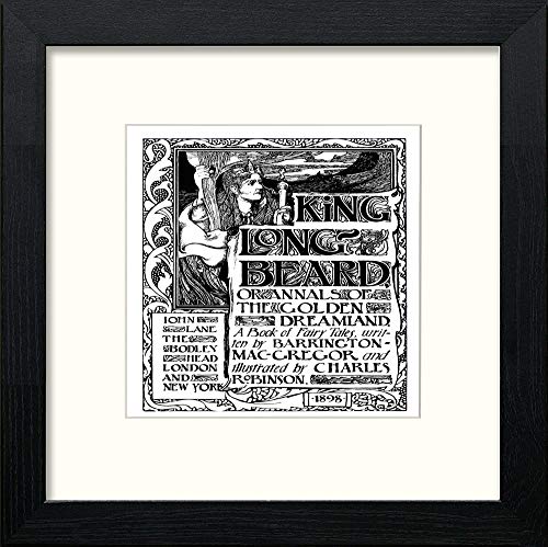 lumartos Vintage Poster King Long Beard (1) – Black Wood Frame Wall Art – Framed Wall Art Print by Lumartos Premium Home Décor