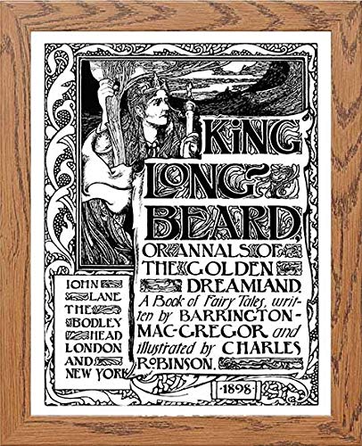 lumartos Vintage Poster King Long Beard – Framed Wall Art Print by Lumartos Premium Home Décor