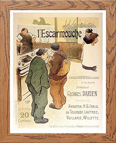 lumartos Vintage Poster L'escarmouche – Framed Wall Art Print by Lumartos Premium Home Décor