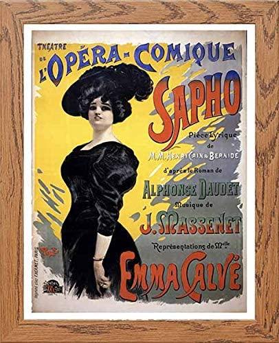 lumartos Vintage Poster L'opera Comique Sapho – Framed Wall Art Print by Lumartos Premium Home Décor