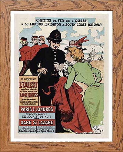 lumartos Vintage Poster L'ouest Londres – Framed Wall Art Print by Lumartos Premium Home Décor