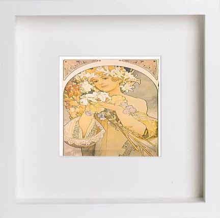 lumartos Vintage Poster La Fleur – White Frame Wall Art – Framed Wall Art Print by Lumartos Premium Home Décor