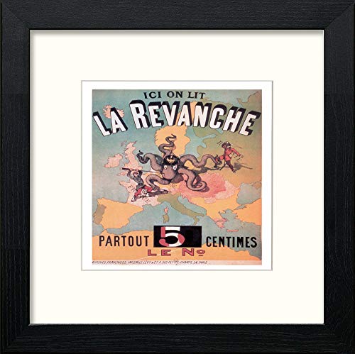 lumartos Vintage Poster La Revanche – Black Wood Frame Wall Art – Framed Wall Art Print by Lumartos Premium Home Décor