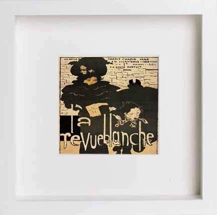 lumartos Vintage Poster La Revue Blanche A – White Frame Wall Art – Framed Wall Art Print by Lumartos Premium Home Décor