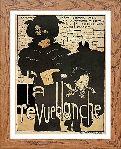 lumartos Vintage Poster La Revue Blanchea – Framed Wall Art Print by Lumartos Premium Home Décor