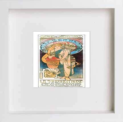 lumartos Vintage Poster La Samaritaine Theatre De La Renaissance – White Fra – Framed Wall Art Print by Lumartos Premium Home Décor